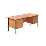 Serrion Dbl Ped 4Leg Desk Ellmau Bch