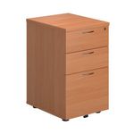 First 3Drw Under Desk Pedestal Beech