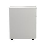 First 3 Drw Desk High White