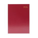 Desk Diary Dpp A4 Burgundy 2026