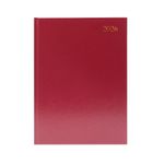 Desk Diary 2 Dpp A4 Burgundy 2026