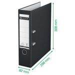 Leitz 180 Lach File 80Mm A4 Blk Pk10