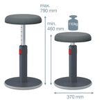 Leitz Ergo Cosy Sit/Stand Stool Gry