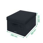 Leitz Fabric Box W/Lid Twnpk Med Gry