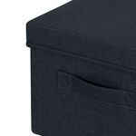 Leitz Fabric Box W/Lid Twnpk Med Gry