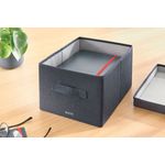 Leitz Fabric Box W/Lid Twnpk Med Gry