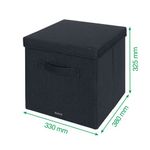 Leitz Fabric Box W/Lid Twnpk Lrg Gry