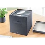 Leitz Fabric Box W/Lid Twnpk Lrg Gry