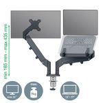 Leitz Ergo Dual Mon/Laptop Arm Dgry
