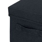Leitz Fabric Box W/Lid Twnpk Sml Gry