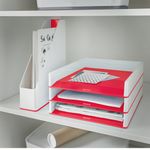 Leitz Wow Letter Tray Duo Col Wht/Rd