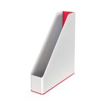 Leitz Wow Mag File Duo Colour Wht/Rd