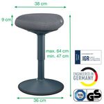 Leitz Ergo Active Sit Stool Dk Grey
