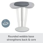 Leitz Ergo Active Stand Stool Lt Gry
