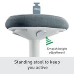 Leitz Ergo Active Stand Stool Lt Gry