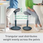Leitz Ergo Active Stand Stool Dk Gry