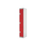 Three Compartment Locker 300 Red