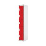 Five Compartment Locker 300 Red