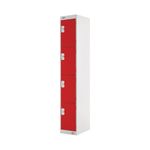 Four Compartment Locker 450 Red