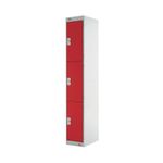 Three Comp Express Std Locker Red