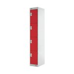 Four Comp Express Std Locker Red