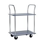 Barton 2 Shelf Trolley Slver/Blue