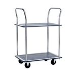 Barton 2 Shelf Trolley Slver/Blue