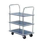 Barton 3 Shelf Trolley Slver/Blue