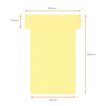 Nobo T-Card Size 2 Yellow Pk100