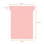 Nobo T-Card Size 3 Pink Pk100