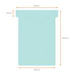 Nobo T-Card Size 3 Light Blue Pk100