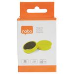 Nobo Whiteboard Magnets 38 Ylw Pk10