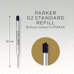 Parker Quink Blk Bpoint Med Rfl Pk12