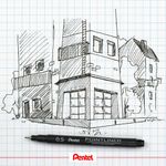 Pentel Pointliner Ast Sizes Black P5