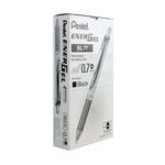 Pentel Retract Metal Tip Black Pk12