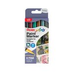 Pentel Pnmk Fine Bullet Ast Met Pk6