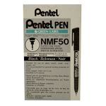 Pentel Nmf50 Marker 0.4 Black Pk12