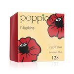 Poppies 2-Ply Nap 4F 33Cm Rd Pk2000