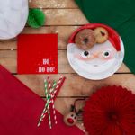 Paper Plates Christmas Santa Pk8