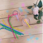 Flexible Drinking Straws Ast Pk24