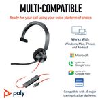 Poly Blackwire 3310 Ms Usb-C/A Hset