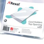 Rexel Card Holders A4 Clear Pk25