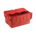 Attached Lid Containr 54L Red 375816