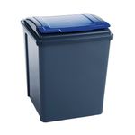 Vfm Recycling Bin Gry/Blue Lid 50L