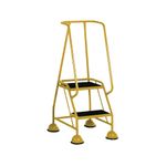 Yellow 2 Tread Tubular Steel Step