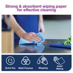 Tork W1 Wiping Paper Plus 2-Ply Blue