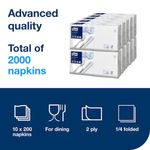Tork Lunch Napkin White 2 Ply Pk200