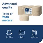 Tork Mini Jum 2Ply Tlt Roll Nat Pk12