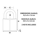 Master Lock 60Mm Brass Padlock 2Keys