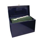 Cathedral Fscap Metal File Box Blue